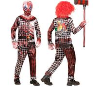 W WIDMANN MILANO Party Fashion - Disfraz de payaso asesino para niños, conjunto con máscara, atuendo completo para Halloween y Carnaval