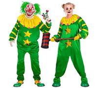 W WIDMANN MILANO Party Fashion - Disfraz de payaso espacial terrorífico, mono, payaso asesino, disfraz de Halloween