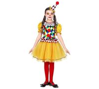 W WIDMANN MILANO Party Fashion - Disfraz de payaso para niños, vestido con tutú, sombrero pequeño, circo, carnaval