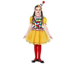 W WIDMANN MILANO Party Fashion - Disfraz de payaso para niños, vestido con tutú, sombrero pequeño, circo, carnaval