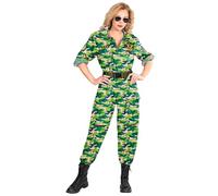 W WIDMANN MILANO Party Fashion - Disfraz de piloto de avión de combate para mujer, traje de piloto, mono, uniforme para carnaval y fiestas temáticas