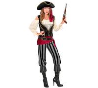 W WIDMANN MILANO Party Fashion - Disfraz de pirata para mujer, conjunto de 6 piezas con accesorios para Halloween y carnaval