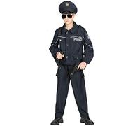 W WIDMANN MILANO Party Fashion - Disfraz de policía para niños, traje de policía alemán con camisa, pantalones y gorra