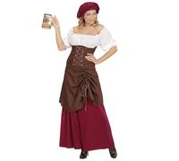 W WIDMANN MILANO Party Fashion - Disfraz de posadera medieval | Con vestido y gorro, para dueña de local, camarera, carnaval y fiestas temáticas de la Edad Media