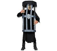 W WIDMANN MILANO Party Fashion - Disfraz de prisionero en jaula, túnica con capucha, jaula, Halloween, carnaval, fiesta temática