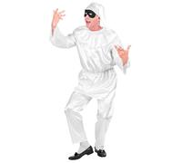 W WIDMANN MILANO Party Fashion - Disfraz de Pulcinella, disfraz tradicional blanco para adultos para teatro, carnaval