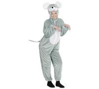 W WIDMANN MILANO Party Fashion - Disfraz de ratón, mono con capucha, disfraz de animal para carnaval