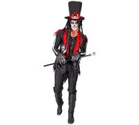 W WIDMANN MILANO Party Fashion - Disfraz de sacerdote vudú, Día de los Muertos, Día de los Muertos, brujo, disfraz de Halloween