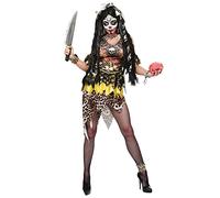 W WIDMANN MILANO Party Fashion - Disfraz de sacerdotisa vudú, vestido, manguitos, diadema, médico brujo, neandertal