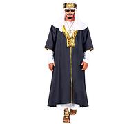 W WIDMANN MILANO Party Fashion - Disfraz de Sultán, Túnica con Túnica, Turbante, Árabe, Jeque, Príncipe, Disfraces de Carnaval