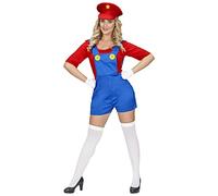 W WIDMANN MILANO Party Fashion - Disfraz de super fontanera, traje, sombrero, trabajadora, carnaval