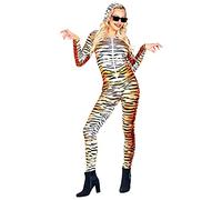 W WIDMANN MILANO Party Fashion - Disfraz de tigre, mono, body, traje de una pieza, disfraz de animal, carnaval