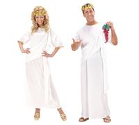 Widmann Traje toga Diosa griega / Dios romano Blanco Disfraz de carnaval