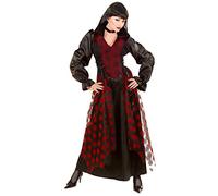 W WIDMANN MILANO Party Fashion - Disfraz de vampiresa victoriana, vestido y collar con joya, chupasangre, Halloween, fiesta temática, carnaval