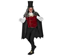 W WIDMANN MILANO Party Fashion - Disfraz de vampiro para adultos | Camisa con chaleco y chorreras, capa con cuello, disfraz de chupasangre para Halloween y Carnaval
