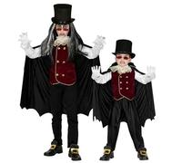 W WIDMANN MILANO Party Fashion - disfraz de vampiro para niños para Halloween y Carnaval, disfraces de carnaval para niños, chupasangre