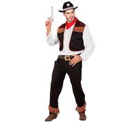 W WIDMANN MILANO Party Fashion - Disfraz de vaquero, camisa con chaleco y pantalones, para fiestas temáticas del salvaje oeste