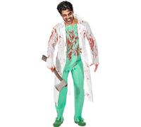 W WIDMANN MILANO Party Fashion - Disfraz de zombie cirujano, doctor, sangriento disfraz de Halloween