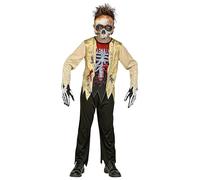 W WIDMANN MILANO Party Fashion - Disfraz de zombie esqueleto para niños, 3 piezas, horror, psicópata, asesino, muertos vivientes, Halloween