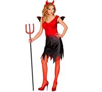 W WIDMANN MILANO Party Fashion - Disfraz diablo, vestido, infierno, disfraces de carnaval, Halloween