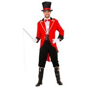 W WIDMANN MILANO Party Fashion - Disfraz domador animales adultos | Con chaqueta, chaleco con camisa, pajarita, pantalones, sombrero y látigo, disfraz circo para Carnaval y fiestas temáticas