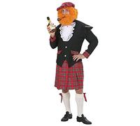 W WIDMANN MILANO Party Fashion - Disfraz escocés, chaqueta, jabot, kilt, lazos para medias, sombrero, carnaval