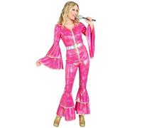 Widmann The 70s Disco Style (Jumpsuit, Belt) (L) Pink