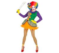 W WIDMANN MILANO Party Fashion - Disfraz Evil Joker, Killer Clown, Fiesta de película, Talla única, Verde, Adulto, Una Talla, Jóvenes y Adultos, Adultos