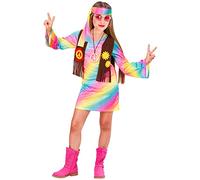 W WIDMANN MILANO Party Fashion - disfraz hippie niña, vestido, flower power, carnaval
