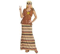 W WIDMANN MILANO Party Fashion: disfraz hippie para mujer, disfraz flower power de los años 70, carnaval, fiesta temática