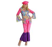 W WIDMANN MILANO Party Fashion - Disfraz hippie para mujer, ropa flower power, años 60, disfraces de carnaval