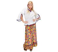 W WIDMANN MILANO Party Fashion - Disfraz hippie, ropa flower power, retro, años 60 y 70, disfraces de carnaval, carnaval