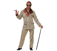 W WIDMANN MILANO Party Fashion - Disfraz Hustler, millonario, traje con estampado de leopardo, disfraces