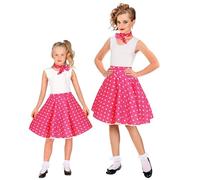 W WIDMANN MILANO Party Fashion - disfraz infantil años 50, falda con pañuelo, rockabilly, rock 'n' roll, bailarina, disfraces