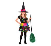 Disfraz de Bruja, colorido - 116 cm para niños de 4-5 años