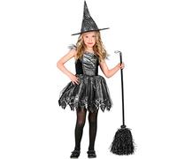 W WIDMANN MILANO Party Fashion - disfraz infantil bruja, vestido, sombrero de bruja, cuento de hadas, disfraces, Halloween