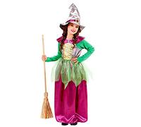 W WIDMANN MILANO Party Fashion - disfraz infantil bruja, vestido, sombrero de bruja, cuento de hadas, disfraces, Halloween