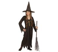W WIDMANN MILANO Party Fashion - disfraz infantil bruja, vestido, sombrero de bruja, mago, hechicero, disfraces, Halloween