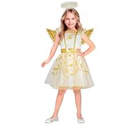 W WIDMANN MILANO Party Fashion - Disfraz infantil de ángel, vestido, alas, aureola, para carnaval, Navidad