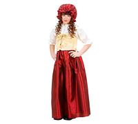 W WIDMANN MILANO Party Fashion - Disfraz infantil de campesina, blusa, corsé, falda, burguesa, medieval, doncella, carnaval