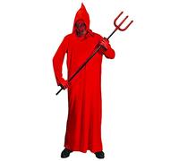 W WIDMANN MILANO Party Fashion - Disfraz infantil de diablo, túnica con capucha y máscara, disfraz de Halloween