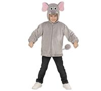 W WIDMANN MILANO Party Fashion - Disfraz infantil de elefante de peluche, chaqueta con capucha y máscara, carnaval, fiesta temática