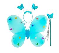 W WIDMANN MILANO Party Fashion - Disfraz infantil de mariposa, alas, diadema y varita mágica, disfraz de hada para niñas para carnaval