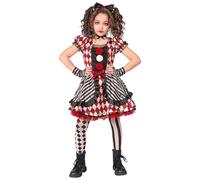 W WIDMANN MILANO Party Fashion - Disfraz infantil de muñeco arlequín, payaso terrorífico/asesino, disfraz para Halloween, carnaval