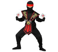Disfraz de Ninja Rojo con accesorios - talla 128