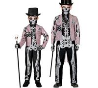 W WIDMANN MILANO Party Fashion - Disfraz infantil de novio esqueleto con frac, hombre hueso, muerto viviente, disfraz para Halloween