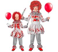 W WIDMANN MILANO Party Fashion - Disfraz infantil de payaso vintage de terror, con vestido, gorguera y cubrezapatos, para Halloween, carnaval