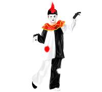 W WIDMANN MILANO Party Fashion - Disfraz infantil de Pierrot, abrigo con cuello, pantalones, sombrero, mimo, payaso, carnaval