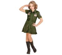 W WIDMANN MILANO Party Fashion - disfraz infantil de piloto de caza, vestido, aviador, capitán de avión, ejército, carnaval, fiesta de la polilla