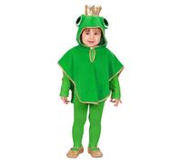 W WIDMANN MILANO Party Fashion - Disfraz infantil de rana de felpa, poncho con capucha, disfraz de animal, carnaval